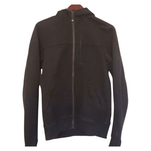 LULULEMON ATHLETICS Hooded Scuba Jacket Black Size Medium - Picture 2 of 4